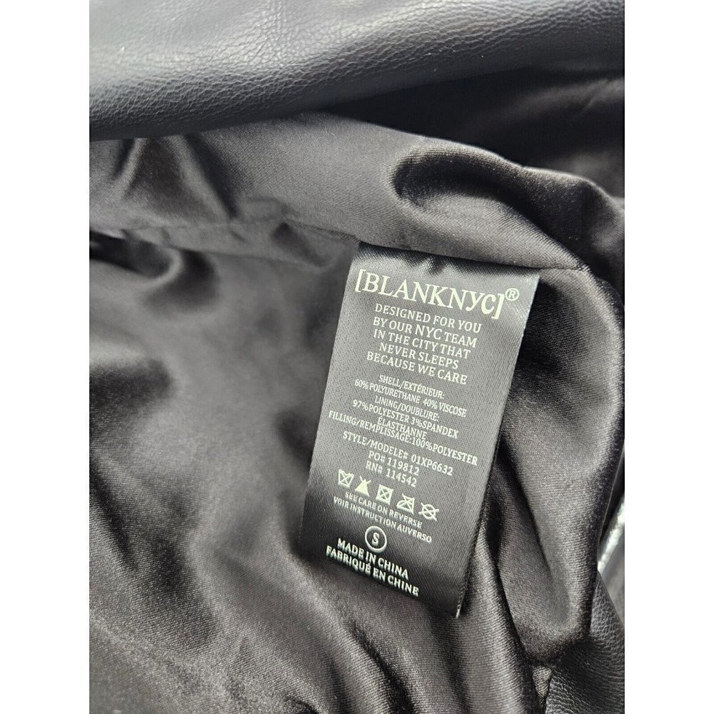 New BlankNYC Under the Radar Vest Womens S Black Vegan Leather Quilted Blank NYC - Picture 10 of 10
